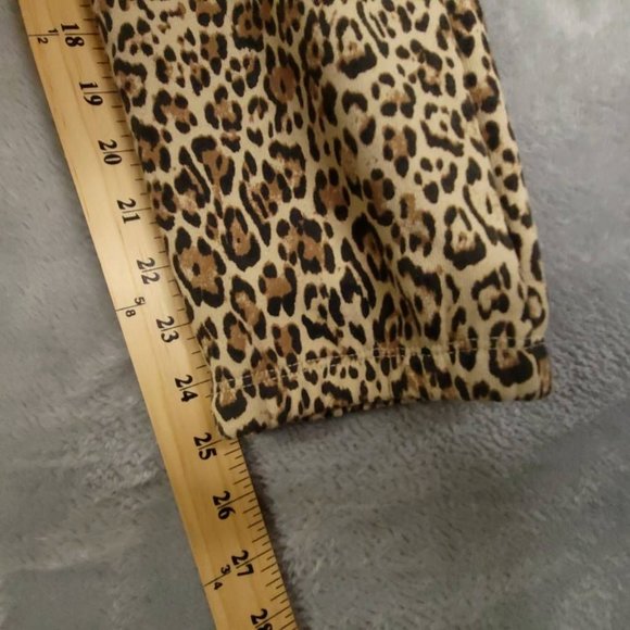 Socialite Womens Jogger Pants Brown High Rise Drawstring Leopard Print XS New - Picture 5 of 10
